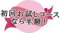 お試しならコースなら半額